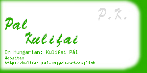 pal kulifai business card